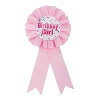 Birthday Girl Pin, Satin Ribbon Happy Birthday Badge Pin for Girl Women Party Button Brooch Clothing Celebration Decor Accessories