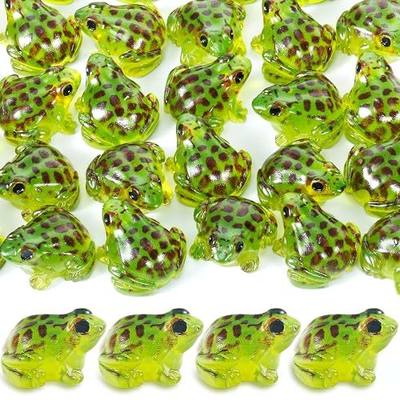 20pcs Luminous Mini Resin Frog, Glow in The Dark Frog, Green | Resin Made, Miniature Frog Statues Craft Decor, for Terrarium, Moss, Landscape, Garden, Dollhouse