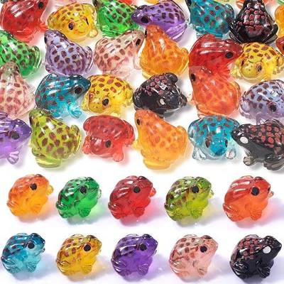 20pcs Luminous Mini Resin Frog, Glow in The Dark Frog, 10 Colors