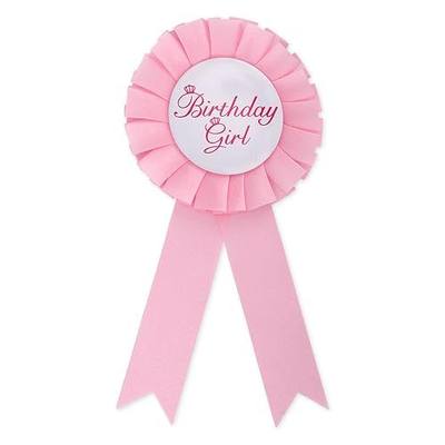 Birthday Girl Pin, Satin Ribbon Happy Birthday Badge Pin for Girl Women Party Button Brooch Clothing Celebration Decor Accessories