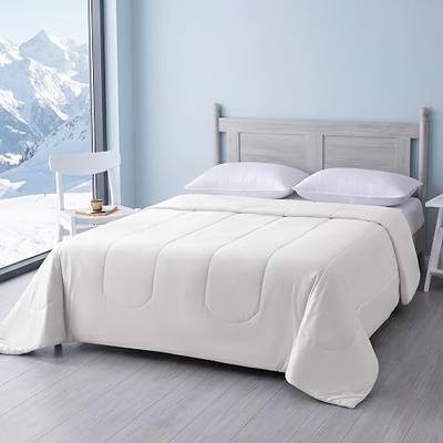 Amazon Basics Cooling Comforter, Temperature Regulating Blanket for Hot Sleepers, Summer & All Season Bedding, Lightweight, 106"x90", King, White