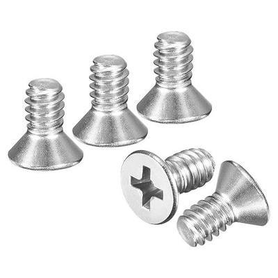 DTGN #10-24x3/8 Flat Head Machine Screws - 50pcs - Good for Furniture and Machinery - 304 Stainless Steel Phillips Machine Screws Bolts - Silver