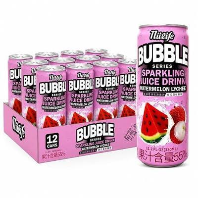 NÜLIFE Watermelon Sparkling Juice, Lychee Flavor, 55% Real Fruit Juice, Lightly Sweet & Refreshing, Low Calorie Soda Alternative, Caffeine Free, 11.2 Fl Oz, 12-Pack
