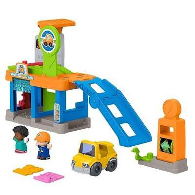 Fisher-Price Little People Fillin’ Fun Service Station Playset | 5 Play Pieces, Vehicle Pretend Play, Folds for Storage, Toddlers & Kids Ages 1+ Years