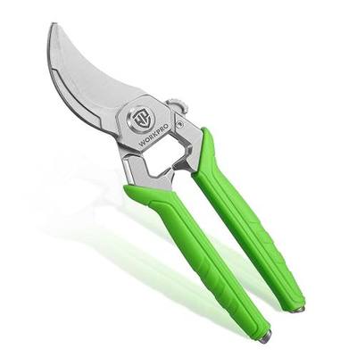 WORKPRO 8.5" Bypass Pruning Shears, Professional Forged Garden Shears | Forged Stainless Steel Blades, 3/4" Cut Capacity, Spring-Loaded, Safety Lock, Hand Pruner for Trimming, Bonsai, Flowers