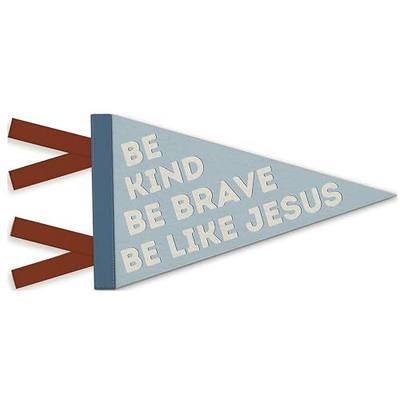 Christian Nursery Decor, Be Kind Brave Be Like Jesus | Pennant Felt Banners Flags, Inspirational Bible Verse Wall Hanging Decor for Toddler Boys Room Classroom Bedroom Playroom