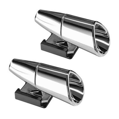 2PCS Car Deer Whistles, Ultrasonic & Wind Activated Deer Horns with Self-Adhesive, Waterproof Animal Warning Whistle Device Helps Reduce Accidents for Cars Trucks SUVs (Silver)