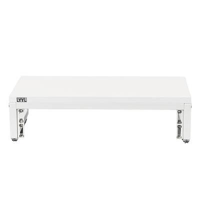 Desktop Rack Stand 2U, Rack for Audio Equipment and Stand for Speaker or Display (White)