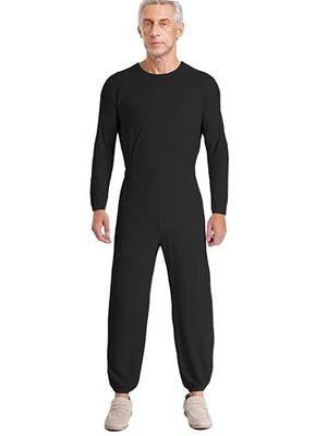 Adaptive Men's Security Back-Zip Jumpsuit - Easy Care Romper | for Elderly & Dementia Patients