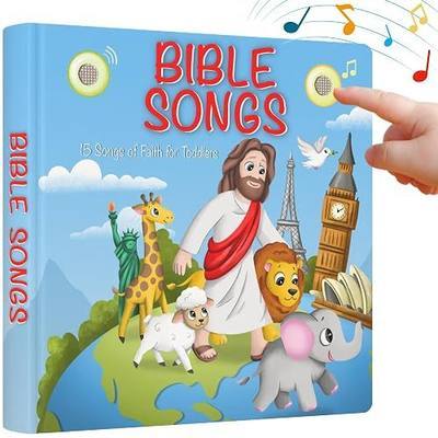 LEARNING BUGS Christian Bible Songs – 15 Songs of Faith for Little Ones, Musical Books for Toddlers, 28-Button Music Book, Musical Toys for Toddlers 1-3