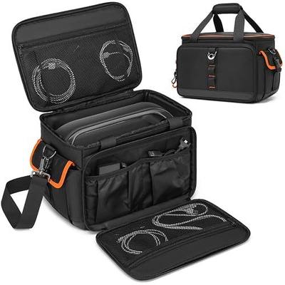 Travel Carrying Case Compatible with Jackery Explorer 1500/2000 V2 | Solar Generator Bag for Jackery & Accessories, Portable Power Station Bag with Waterproof Bottom, Shoulder Strap & Pockets