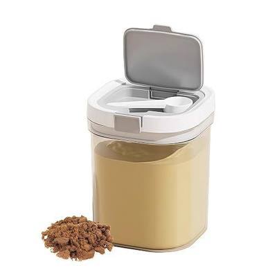 Formula Container to go-1300ml Travel Dispenser BPA Free Airtight Container with Spoon & Layered Storage,Sealed Lid,Stackable,Easy-Clean,Ideal for Coffee,Flour,Sugar,Cereal,Milk Powder(44oz)