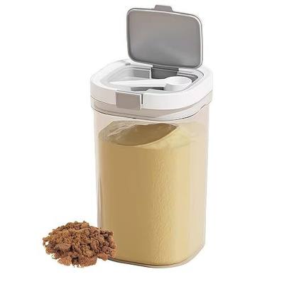 Formula Container to go-1800ml Travel Dispenser BPA Free Airtight Container with Spoon & Layered Storage,Sealed Lid,Stackable,Easy-Clean,Ideal for Coffee,Flour,Sugar,Cereal,Milk Powder(61oz)