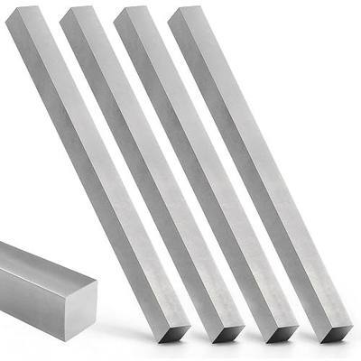 4 Pcs A36 Hot Rolled Steel Square Bar, 1/2" x 1/2" x 12" Ground Metal Bars | Precision Metal Bars for Structural Support, DIY Projects, and Industrial Machinery