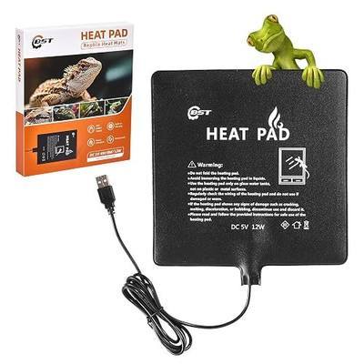 Waterproof Heating pad Plant Heating pad 8.0x8.0 Inch 12W Under Tank Terrarium Heating Mat, Reptile Heat Pad, Reptile Heating Pad for Turtle, Lizard, Hermit Crab, Frog, Snake 