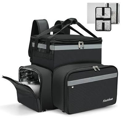 Food Delivery Backpack with 4 Expandable Cup Holders,Insulated Food Delivery Bags for Takeout Bike, Expandable Large Pizza Takeout Bag for Hot/Cold Fits for Uber Eat,Camping (thickened oxford fabric)