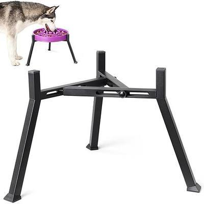 LOOBANI Elevated Dog Bowl Stand Adjustable 8.2"-11" Width for Large Seniors | for Senior & Arthritic Dogs, Reduces Neck Strain, Non-Slip Rubber Feet, Rust-Proof Stand, Easy Clean