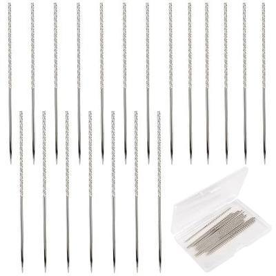 20 Pcs Large Snag Repair Tool with Storage Box, 3in/7.65cm Sweater Snag Pull Fixer Repair Tool Kit Needlepoint Accessories for Knitted Picker Fabric Clothing and Woven Garments