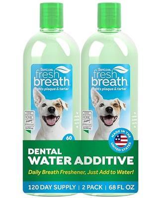 TropiClean Fresh Breath Dental Water Additive for Dogs, 33.8oz, 2 Pack