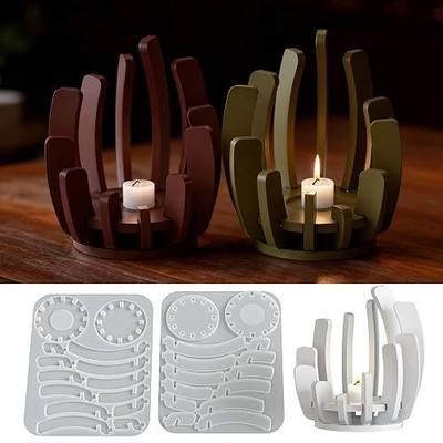 Candle Holder & Resin Mold - Resin Casting Silicone Molds for Home Decor & Candle Making Wave Spiral Mold