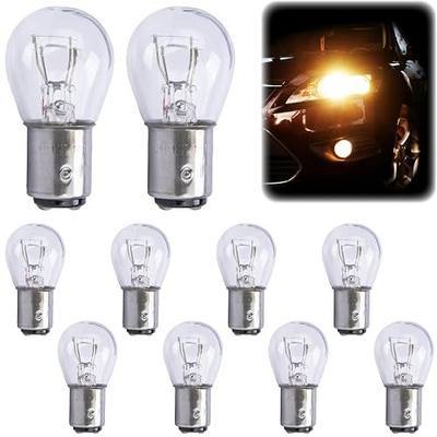 Sixzoo 10 PCS 1157 Bulb, P21 5W S25 BAY15D Brake Light Bulb (White) | Double Tail Turn Signal Bulbs, Universal Halogen Tail Light Parking Lights,Compatible with 7528 2357 2057 1016 1034 1076