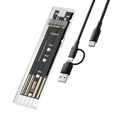 M.2 NVMe SSD Enclosure, High-Speed to USB Enclosure with USB 3.2 Gen 2 10Gbps, Compatibility for NVMe SSD M-Key/(B+M) Key, for 2230/2242/2260/2280 SSDs with C-C to A Cable