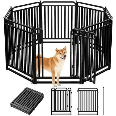 Thickened Metal Tube Dog Playpen Outdoor, Low Threshold Dog Pen, Heavy Duty 40" H 8 Panels for Pet Playpens Indoor, Portable Pet Fence for Yard RV Camping