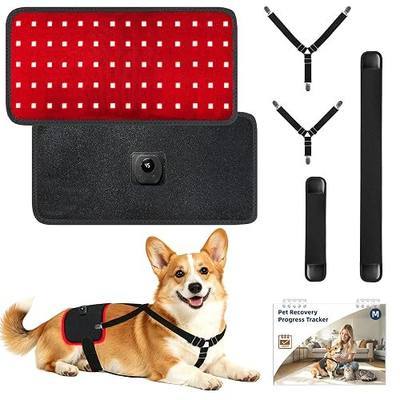 Red Light Therapy Belt for Dog with Recovery Tracker Booklet,4 Modes,4 Time | 70LED 660nm 850nm,Infrared Therapy Pad for Ivdd Cats,Wireless Wearable Pets Red Light Wrap for Muscle Joint Relief Back,Belly