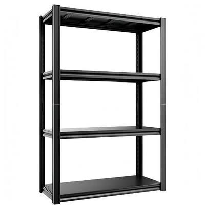 4-Tier Metal Storage Shelving Unit, 2,000 lbs Capacity Adjustable Garage Shelves for Garage, Utility Room, Basement & Workshop, 31.5" W × 15.8" D × 63" H