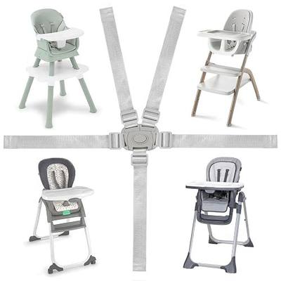High Chair Replacement Straps Compatible with Ingenuity, Jeep, Evenflo, Baby Trend, IKEA, Skip Hop eon, Peg Perego Highchairs Accessories, for Most 5 & 3 Point High Chairs, Adjustable High Chair Belt