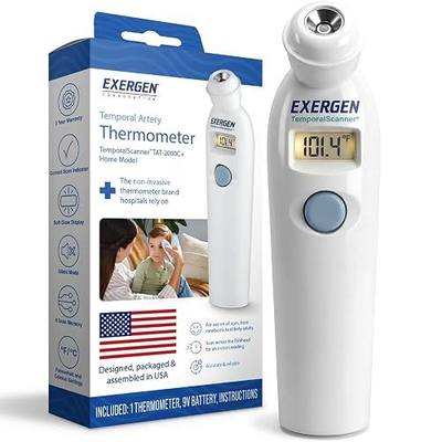 Exergen TAT-2000C+ Temporal Artery Thermometer – Fast & Accurate Forehead Thermometer for Adults, Kids & Babies