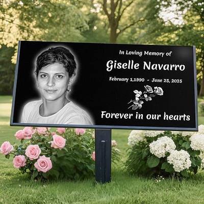 Human Memorial Stone Personalized, Grave Marker, Memorial Plaque Outdoors, Grave Decorations for Cemetery, Headstone for Graves, Grave Markers for Cemetery for Humans