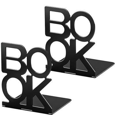 Book Ends,Bulk 1 Pair Bookends Folding Book Ends Metal Bookend (1 Pair)
