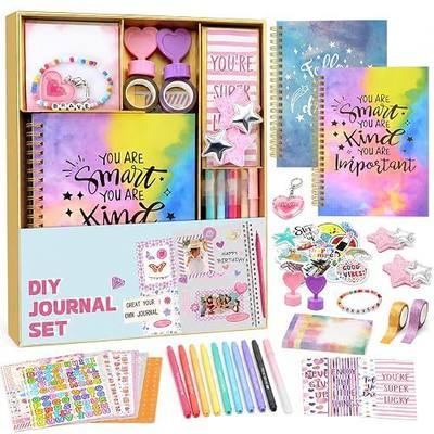 DIY Journal Kit for Girls Ages 8-12, 200+PCS Teen Tween Girl Gifts Trendy Stuff, Party Favors for Kids 8-12, Birthday Gift for Girls.