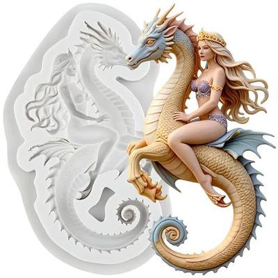Seahorse Polymer Clay Mold Seahorse Mermaid Princess Silicone Molds | Jewelry Making Epoxy Resin Casting Air Dry Polymer Clay Craft