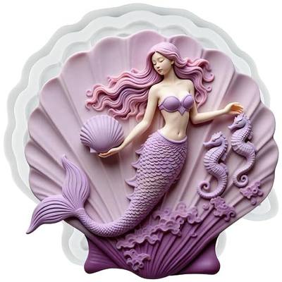 Seashell Silicone Mold Shell Mermaid Seahorse Polymer Clay Molds | DIY Craft Epoxy Resin Casting Polymer Clay Tools Crafts Air Dry Jewelry Making