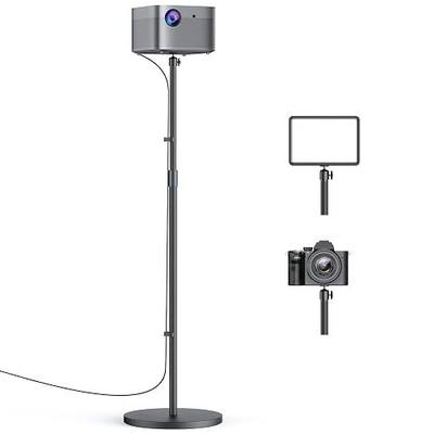 Projector Mount Stand Compatible with Nebula/XGIMI/TMY/HAPPRUN and More, Metal Base and Height Adjustable with 1/4'' Screw, Ideal for Home/Outdoor Projection/Camera Shooting/Web Meeting, 20''~50.8''