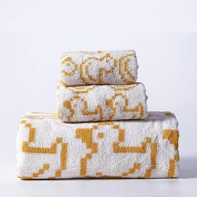 Luxury Cute Yellow Duck Bath Towel Sets for Bathroom 100% Cotton Hand Towels Washcloths