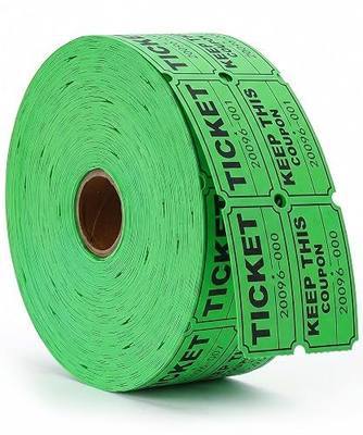 Mr. Pen- Raffle Tickets Double Rolls, 1000 pcs Per Roll | Green, 50/50 Raffle Tickets Roll for Events, Entry, Class Reward, Fundraiser & Prizes