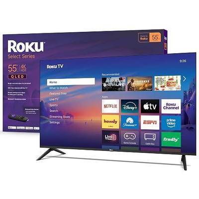 Roku 55-Inch Smart TV 2026 - Select Series, 4K QLED TV TV | Flat Screen QLED Television with Voice Remote, Wi-Fi & Bluetooth Headphone Mode - Streaming Live Local News, Sports, & Movies