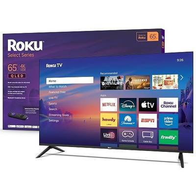 Roku 65-Inch Smart TV 2026 - Select Series, 4K QLED TV TV | Flat Screen QLED Television with Voice Remote, Wi-Fi & Bluetooth Headphone Mode - Streaming Live Local News, Sports, & Movies