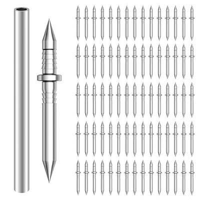 300 PCS Double Headed Nails for Baseboards, Invisible Nails with Sleeve Tools, Double-Headed Skirting Nails for Seamless Solid Wood Baseboard Installation