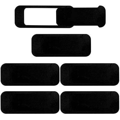 Webcam Cover Slide (6-Pack) – Extra-Large Privacy Shield for Laptop, Tablet, PC & Smartphone – Ultra-Thin Camera Blocker, Black
