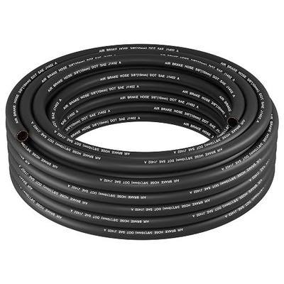50FT 3/8"ID - 3/4” OD Air Brake Rubber Hose, Dazakoot S.A.E. J1402 and D.O.T.F.M.V.S.S. 106 Approved Replacement Hose for Semi Truck Trailer Tractor