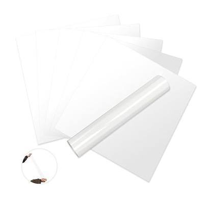 Sport Stretch Iron-On Vinyl, White 12"x12" 6 Sheets - Premium HTV Heat Transfer Vinyl for Sportswear, Compatible with Most Cutting Machines