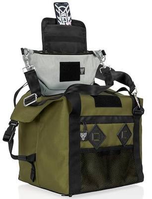 Xtreme Sight Line ~ G CUBƎ 25 + SLING Cross-Body Faraday Bag ~ Protects Against EMP/CME/EMF/RF ~ Diamond Form Faraday Lined Interior ~ OD Green Combo