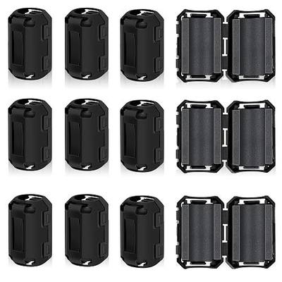 Windspeed 12Pcs Ferrite Chokes 13MM/0.5IN Ferrite Beads Snap on RFI EMI Noise Suppressor Cable Clip for Video Cable Power Cord/USB/Audio Cable Noise Reduction(Inner Diameter 0.5 in)