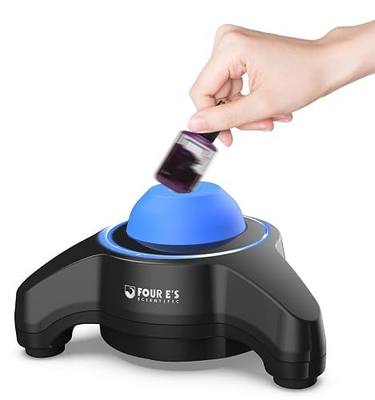 FOUR E'S SCIENTIFIC Mini Vortex Mixer, 5600rpm Paint Shaker, Black | Lab Vortexer with Brushless Motor, Touch Function, Portable, for Acrylic Miniature Paints, Nail Polish, Inks