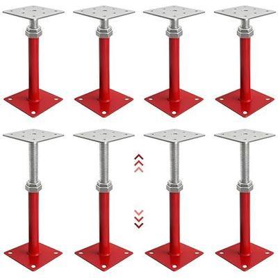4 Pack House Jacks for Leveling, 11" - 16" Height Adjustable Screw Jack | 9000lb Load Capacity Screw Jacks for House Foundation, Basement, Beams, Patios, Construction