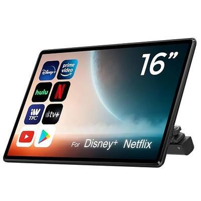 16 inch Android 13 Car Headrest Monitor Screen Car TV Entertainment System for Cars Backseat,Support Phone Wireless Mirroring Sync Screen WiFi HDMI Bluetooth USB SD Video Player 4G+64G (16" 4+64 1pcs)